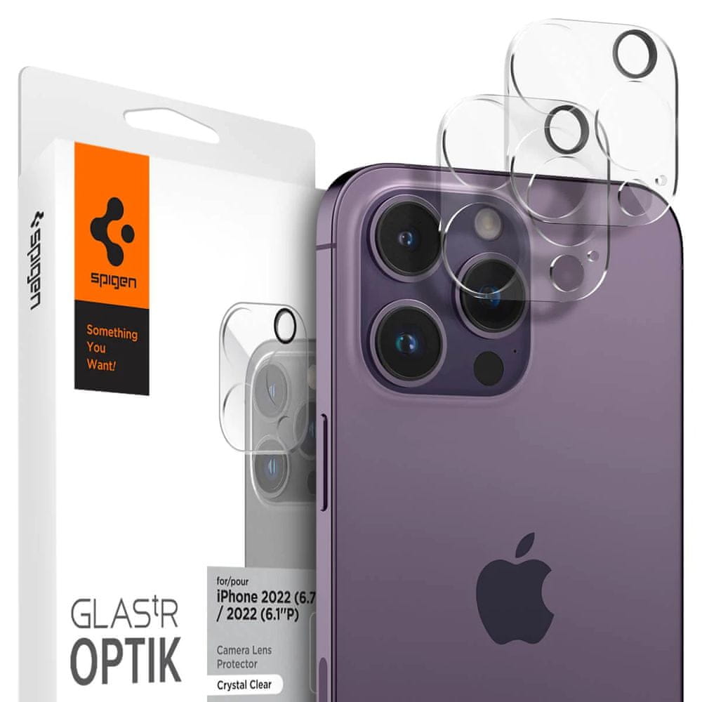 Spigen Glass Optik 2 Pack, clear – iPhone 14 Pro/iPhone 14 Pro Max, AGL05228